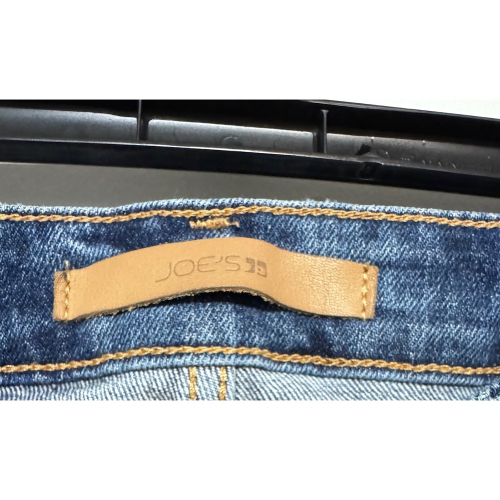 Joe's Jeans The Icon Mid Rise Crop Size 27 Raw Hem Contrast Side Stripe Comfort - Picture 3 of 7